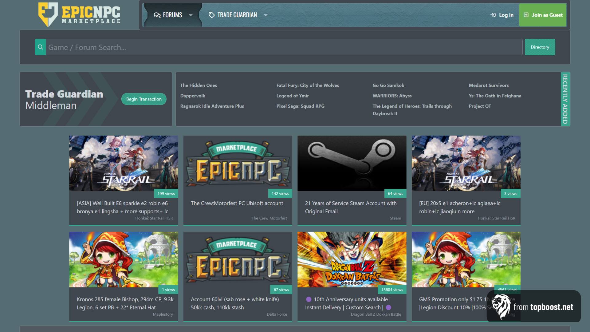 EpicNPC Elo Boost forum screenshot